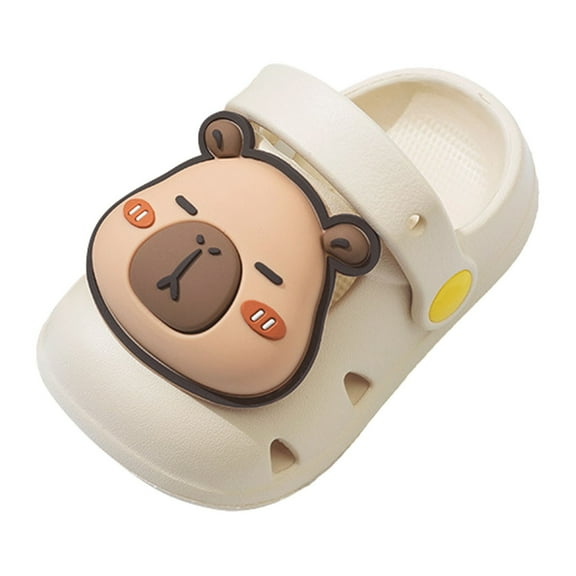 HNMKIU Kids Everyday Comfortable and Durable Fixed Style Shoes for Year Round Wear with Indoor Slippers for Boys and Girls Ages 1-4 Beige-E,18-24 Months