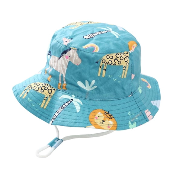 HNMKIU Kids Summer Hat For Boys Toddler Lightweight Fisherman Cap Wide Brim Outdoor Casual Daily Wear Sun Green,2-4 Years