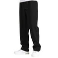thumbnail image 1 of HNMKIU Kids Sweatpants Boys Girls Baggy Straight Leg Open Bottom Casual Pants Elastic Waist Athletic Joggers with Pockets Black,5-6 Years, 1 of 5