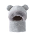 thumbnail image 1 of HNMKIU Winter Cartoon Bear Ear Thickened Pullover Hat and Scarf Set for Adults Windproof Cold Weather Outdoor Activities GY1,One Size, 1 of 4
