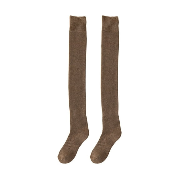 HNMKIU Knee Socks Autumn Winter High Tube Warm Stockings Long Tube Ladies Solid Color Loop Hosiery Pairs for Everyday Comfort and Style,Size One Size