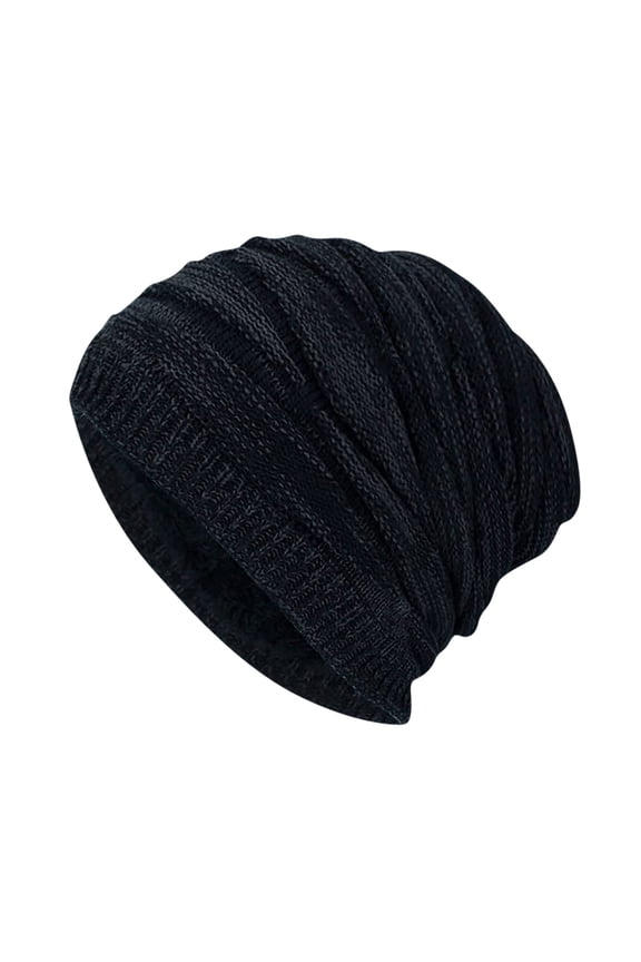 Knitted Soft Winter Hat for Men and Women Slouch Baseball Cap - Stylish and Warm Knitted Headwear for Outdoor Activities