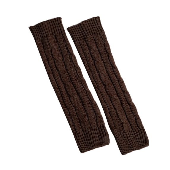 HNMKIU Knitted Wool Winter Leg Warmers Thermal Pile Socks for Women and Men Cold Weather Accessories Coffee,One Size