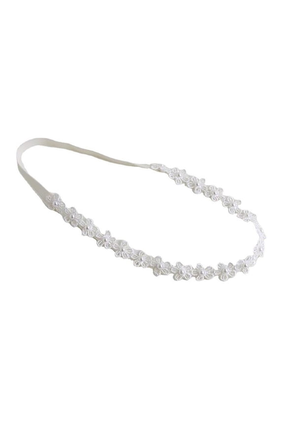 Korean Baby Girl First Birthday Hair Bands with Pearls for Fairy Style Accessories White,6Months -1Years