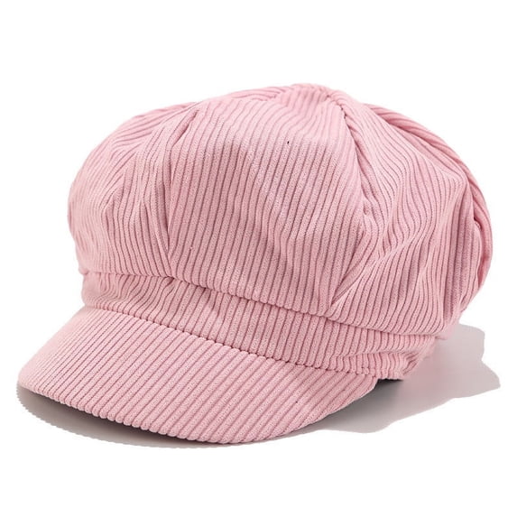 HNMKIU Korean Style Winter Beret Hat for Women Solid Color Painter Newsboy Cap Fashion Headwear Pink,One Size