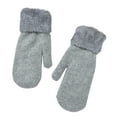 thumbnail image 1 of HNMKIU Korean Style Winter Fashion Warm Mittens Full Finger Knitted Gloves For Women And Girls Pure Color Versatile Design Grey,One Size, 1 of 3