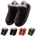 thumbnail image 1 of HNMKIU Slippers for Men Winter Warm Closed Soft Modern Comfortable Memory Foam High Top Heel Cover Lined Indoor Outdoor Winter Slippers Black,8.5, 1 of 8