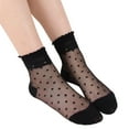 thumbnail image 1 of HNMKIU Ladies Spring and Summer Leisure Transparent Solid Colour Stockings Soft Short Socks for Comfort and Style,Sizes One Size, 1 of 4