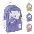 thumbnail image 1 of HNMKIU Lightweight Backpack For High School College Women Large Capacity Casual Daypack Travel Bookbag ,Light Purple, 1 of 3