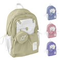 thumbnail image 1 of HNMKIU Lightweight Backpack For High School College Women Large Capacity Casual Daypack Travel Bookbag ,Light Yellow, 1 of 3
