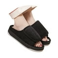 thumbnail image 1 of HNMKIU Slippers for Women Outdoor Men Women Home Adjustable Hook And Loop Closure Comfortable Indoor Outdoor Shoes Cozy Slippers for Women Black,11-12, 1 of 9