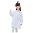 thumbnail image 1 of HNMKIU Long Sleeve Artist Apron Smock for Girls Painting with Front Pocket White,120/大码, 1 of 3