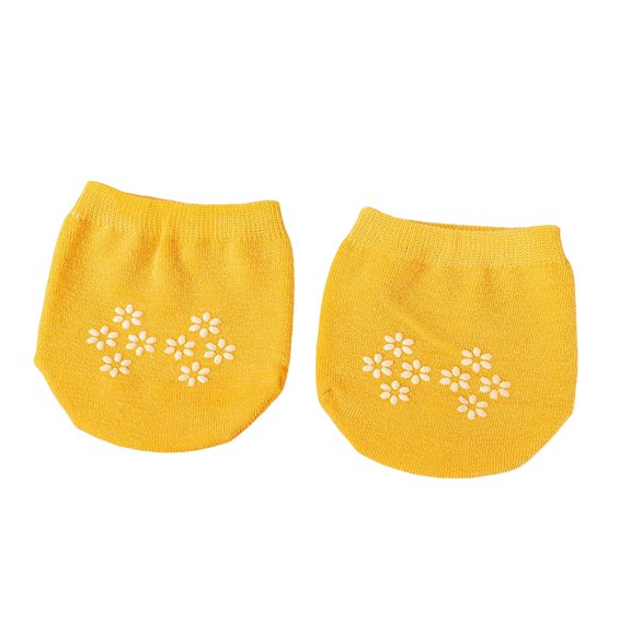 HNMKIU Low Cut Liner Socks For Ladies Seamless Toe Grip Design Breathable Footwear For Dress Shoes And Sneakers Yellow,One Size