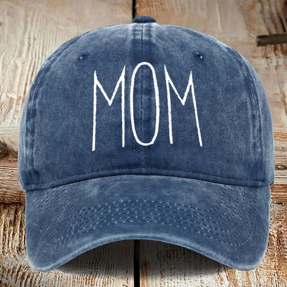 HNMKIU MOM Embroidered Baseball Cap Style Adjustable Dad Hat For Women And Men Navy,One Size
