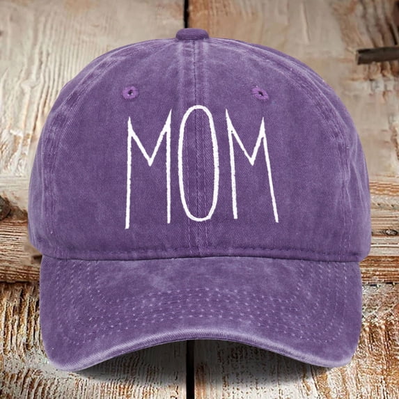 HNMKIU MOM Embroidered Baseball Cap Style Adjustable Dad Hat For Women And Men Purple,One Size