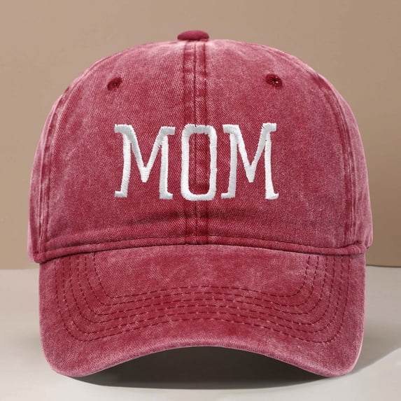 HNMKIU MOM Embroidered Baseball Cap Style Adjustable Dad Hat For Women Men ,One Size