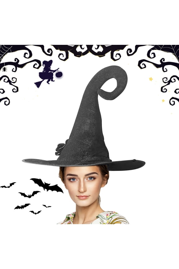 Magician Performance Witch Party Prom Headdress Black Baseball Cap for Events black,One Size