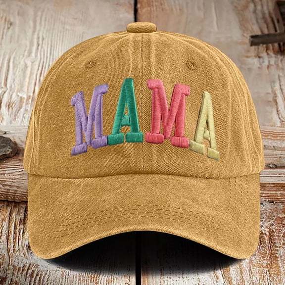 HNMKIU Mama Hats For Women Adjustable Mini Baseball Cap Funny Novelty For Her Yellow,One Size