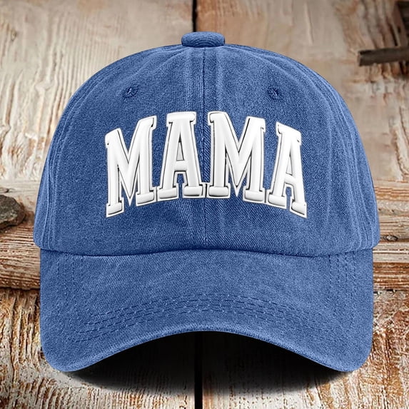HNMKIU Mama Hats For Women Adjustable Mini Baseball Cap Funny Novelty Idea Blue,One Size