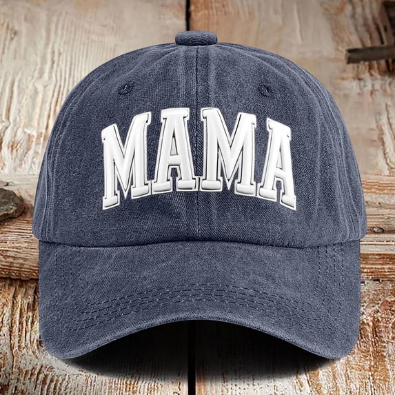 HNMKIU Mama Hats For Women Adjustable Mini Baseball Cap Funny Novelty Idea Navy,One Size