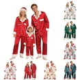 thumbnail image 1 of HNMKIU Matching Family Pajamas Long Sleeve Daughter Silk Like Sleepwear For Parents Kids Holiday Loungewear Festive Outfit Cozy Christmas Comfortable Toddler Women Men, 1 of 8
