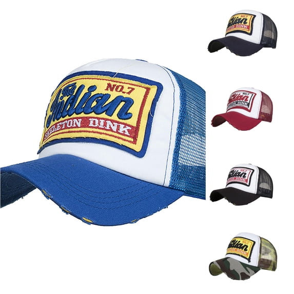 HNMKIU Men Women Casual Mesh Baseball Cap Embroidered Summer Hats Hop Visor For Stylish Breathable Headwear Blue,One Size