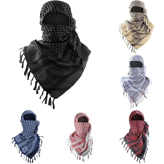 HNMKIU Men Women Head Neck Wrap Shawl Motorcycle Paintball Face Scarf Breathable Multifunctional Bandana ,Black