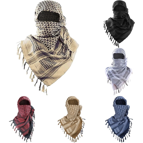 HNMKIU Men Women Head Neck Wrap Shawl Motorcycle Paintball Face Scarf Breathable Multifunctional Bandana ,Khaki