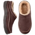 thumbnail image 1 of HNMKIU Men's Slippers Bootie Style Warm Soft Comfy Memory Foam Indoor Shoes Wide Width Collar Fuzzy Slippers Coffee,9-10, 1 of 9