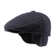 thumbnail image 1 of HNMKIU Men's Classic British Retro Beret Wool Blend Winter Hat for Cold Weather Fashion and Warmth Navy,M, 1 of 6