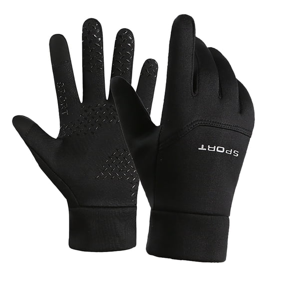 HNMKIU Men's Cold Weather Grip Gloves for Autumn Winter Outdoor Activities and Work Black,One Size