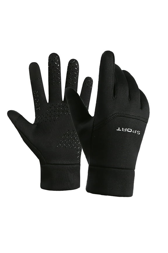 Men's Cold Weather Grip Gloves for Autumn Winter Outdoor Activities and Work Black,One Size