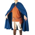 thumbnail image 1 of HNMKIU Men's Fashion Retro Cloak Hooded Robe with Velvet Finish Blue,One Size, 1 of 7