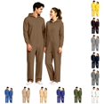 thumbnail image 1 of HNMKIU Men's Jumpsuit Airflow Enhanced Men's Jumpsuit For Everyday Comfort And Mobility With Lightweight Versatile Wear Functional Pockets Breathable Design Easy Care All-Season Style Brown - XL, 1 of 8