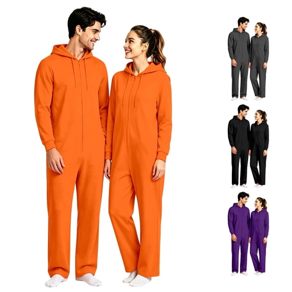 HNMKIU Men's Jumpsuit For Everyday Comfort And Mobility With Lightweight Featuring A Relaxed Fit Solid Color And Full-Length Designed For Wear And Versatile Seasonal Use Orange - XXXL