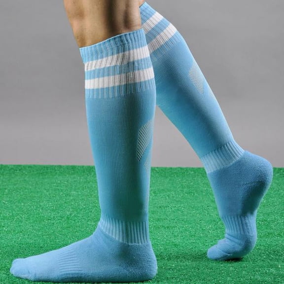 HNMKIU Men's Striped High Socks for Sports for Baseball and Football Activities Comfortable Long LB Socks for Use,Sizes One Size