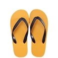 thumbnail image 1 of HNMKIU Mens Flip Flops Fashionable Solid Color Thong Sandals Comfortable Casual Beach Footwear for Outdoor Summer and Home Use Slippers for Men Yellow,9-9.5, 1 of 4