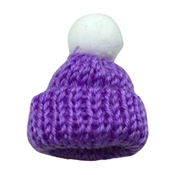HNMKIU Mini Knitted Beret Hat for DIY Craft Projects and Doll Toy Accessories 20PCS Purple,One Size