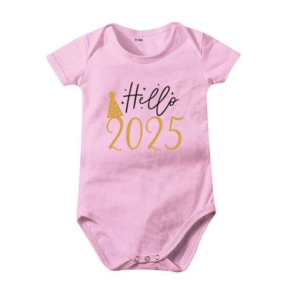 HNMKIU My First Year Clothes Baby Boy Girl Outfits Letter Print Baby Romper Jumpsuit Set for Year 3-Red,6-12 Months