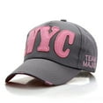 thumbnail image 1 of HNMKIU NYC Letter Baseball Cap For Men And Women Adjustable Sports Hat Casual Summer Sun Dad Hat Light Gray,One Size, 1 of 2