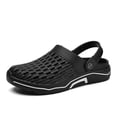 thumbnail image 1 of HNMKIU Outdoor Slippers for Men for Indoor Home Use with Closed Toe on Design EVA Beach Sandals for Summer Relaxation Comfortable Mens Shoes 02_Black,41, 1 of 9