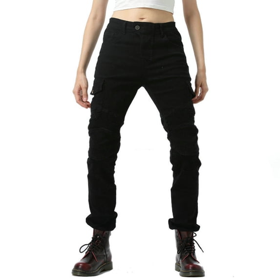 HNMKIU Pants for Women Slim Fit Ventilated Summer Breathable Motorcycle Riding Shorts Casual Comfortable Black,L