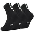 thumbnail image 1 of HNMKIU Performance Basketball Crew Socks Triple Pack Enhanced Cushioning Athletic Sport Socks For Men And Women Black,One Size, 1 of 2