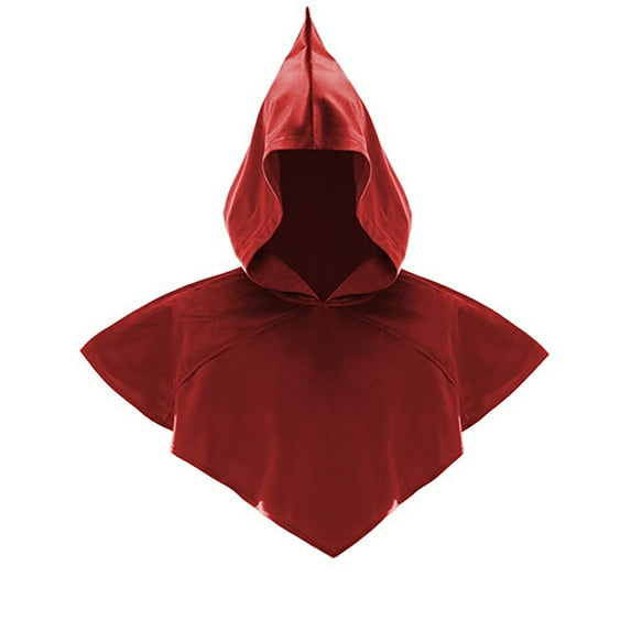 HNMKIU Performance Drama Festival Cape Wrap With Hooded Design For Year Round Use With Robes And Red,One Size