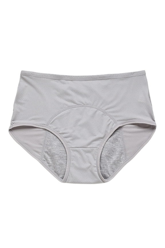 Plus Size Panties for Women Size Up to 150Kg Medium High Waist Leakproof for Menstrual Underwear for Women Silver,XXXXXXL