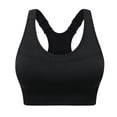 thumbnail image 1 of HNMKIU Plus Size Sports Bras for Women with Adjustable Straps Back Shockproof Underwire Free with Beauty Back Design Detachable for Fitness Plus Yoga Bras for Women Black,XXL, 1 of 6