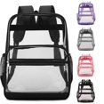 thumbnail image 1 of HNMKIU Back to School Privacy Transparent School Backpack With Large Capacity For Students Friendly Design ,Black, 1 of 9