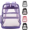 thumbnail image 1 of HNMKIU Back to School Privacy Transparent School Backpack With Large Capacity For Students Friendly Design ,Purple, 1 of 9