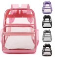 thumbnail image 1 of HNMKIU Back to School Privacy Transparent School Backpack With Large Capacity For Students Friendly Design ,Red, 1 of 9