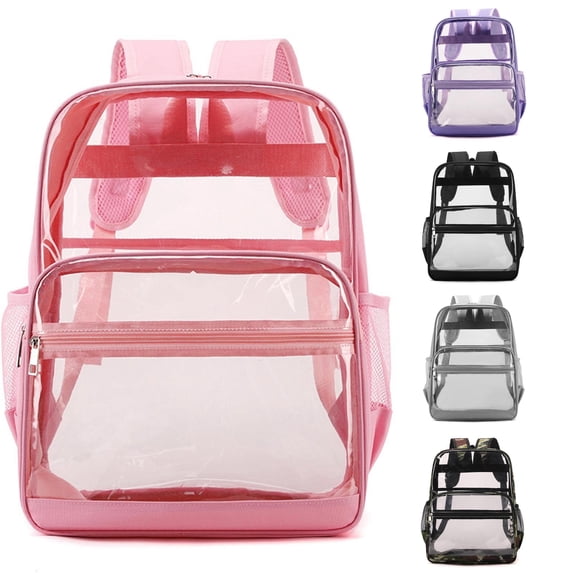 HNMKIU Back to School Privacy Transparent School Backpack With Large Capacity For Students Friendly Design ,Red